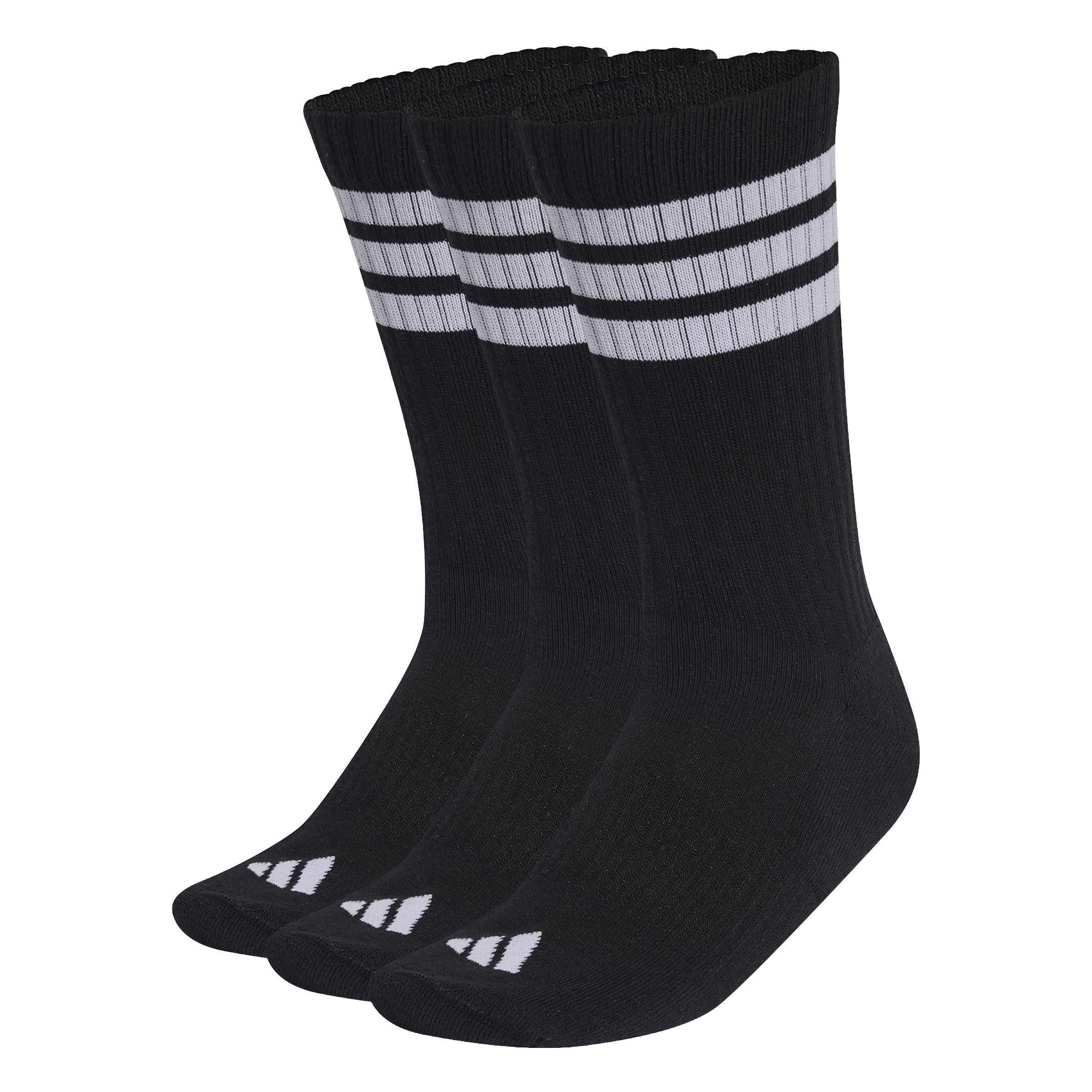 adidas 3-STRIPES CUSHIONED SPORTSWEAR CREW SOCKS 3 PAIR PACK