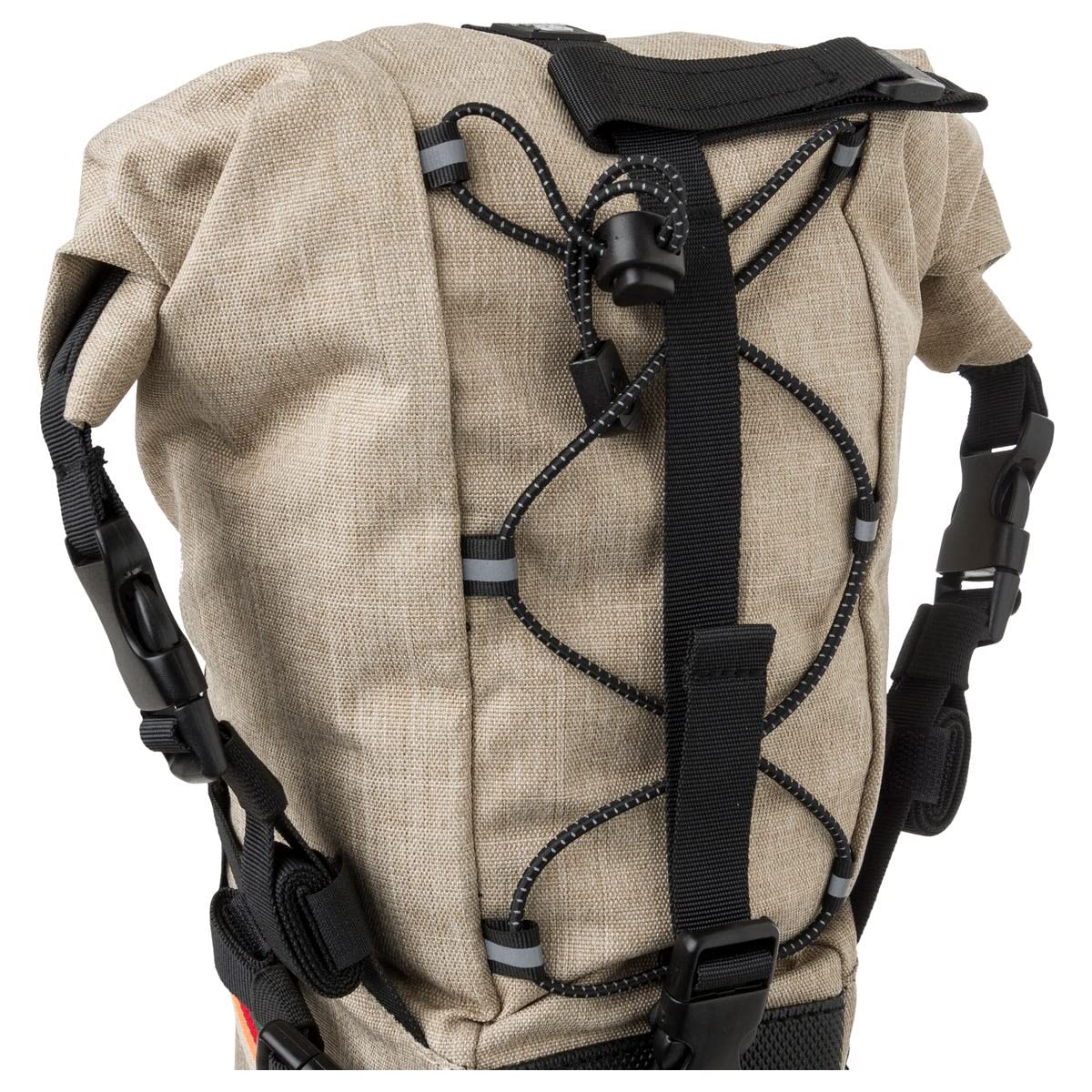AGU Seat-Pack Sacoche de Selle Bikepacking, Sacoche de Selle 10 litres, Hydrofuge, Réfléchissante, Montage Simple, 100% Polyester Recyclé - Vintage