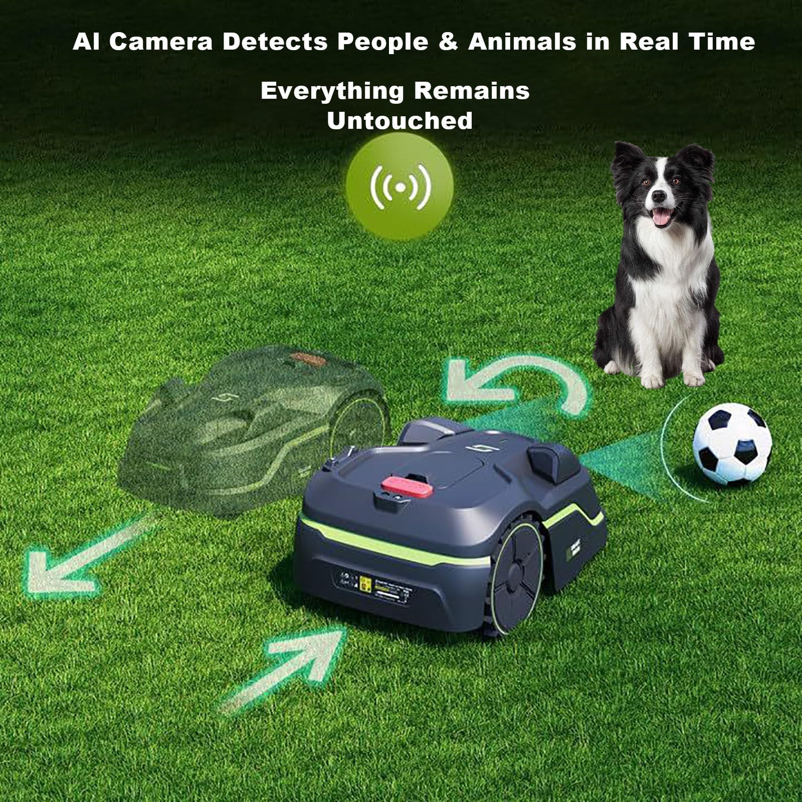Robot tagliaerba Senza Fili perimetri di 600-800 m², mappatura Automatica, Posizionamento Ultra-Wideband + Visione + GPS, Gestione a 16 Zone, evitamento Intelligente degli Ostacoli