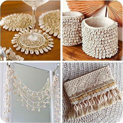 Vista 147 de Cheriswelry 50 cuentas de concha galvanizadas, conchas de cauri en espiral, conchas de mar, verano, playa, cuentas espaciadoras sueltas