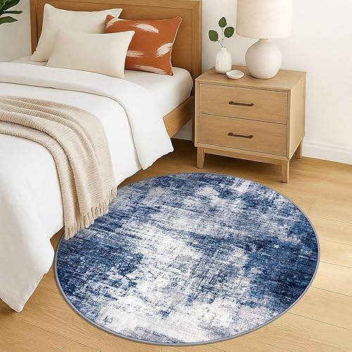 Miniatura 63 de IOHOUZE Alfombra pequeña abstracta de 2 x 3 pies, alfombra de entrada lavable para entrada interior, alfombras con respaldo de goma, alfombra Gris