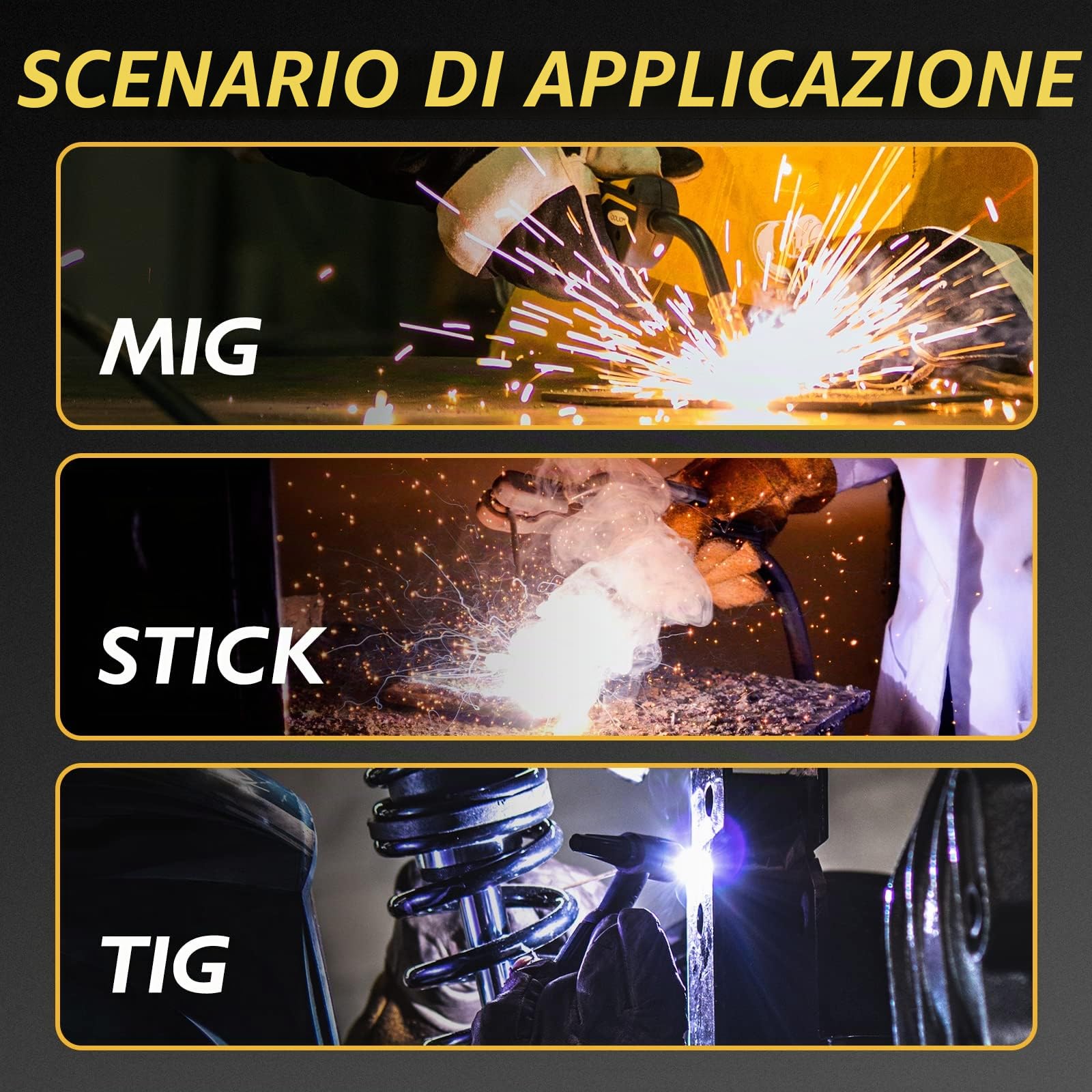 TOOLIOM Maschera per saldatura auto oscurante casco per saldatura True Color con gamma di tonalità 9-13 Cappuccio per saldatura ad energia solare per TIG MIG ARC