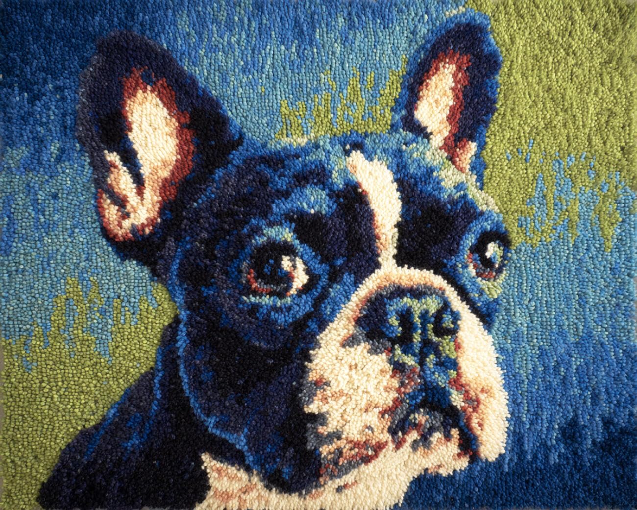 AMBATTERY Carpet Latch Hook Kit Bulldog Portrait 60x90cm
