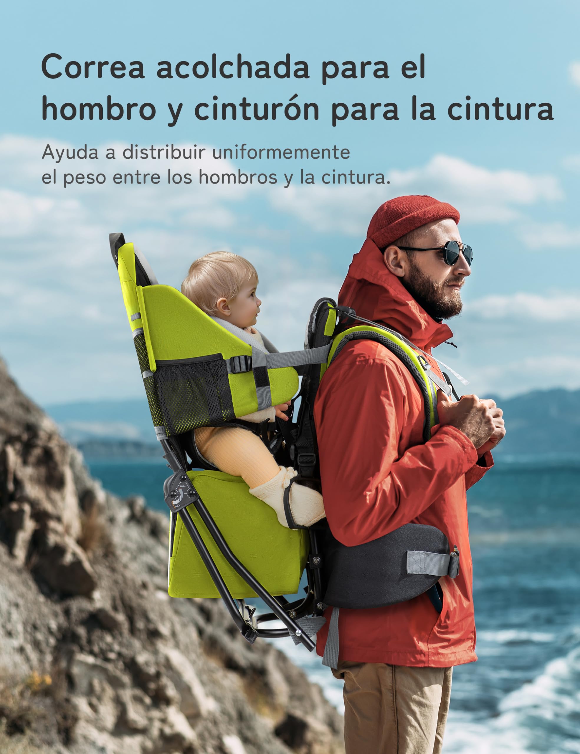 besrey Porte-bébé de randonnée, Sac à dos pour enfant, à usage en extérieur, Pliable