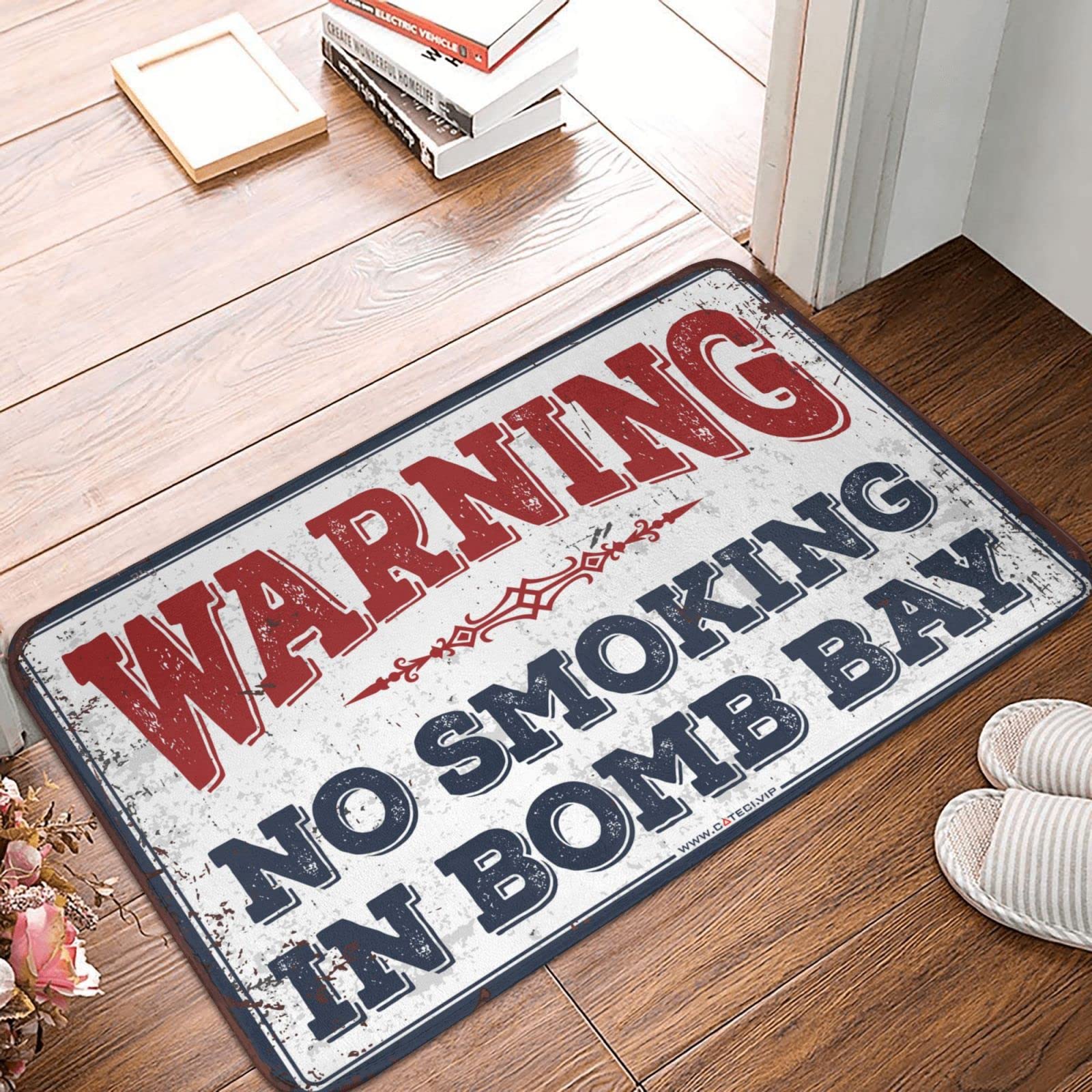 Panneau de bienvenue vintage 65x90 cm pour entrée style loft industriel