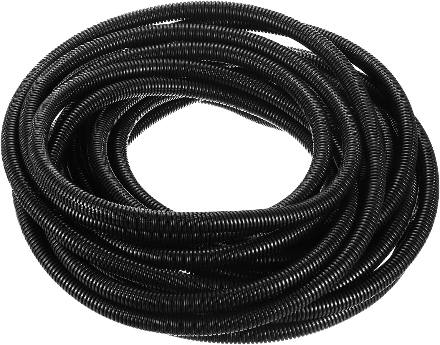 uxcell 1/2 Inch x 50 Ft Split Wire Loom Tubing, Guard Convoluted Flex, Protective Split Cable Conduit, Flexible Wire Protector Tubing, Electrical Cord Cover,Black