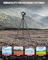 Vista 7 de IFOOTAGE Gazelle - Trípode de viaje TA3B con cabezal de fluido Komodo K3,62/62.0 in Kit de trípode de aleación de aluminio para cámara, teléfono