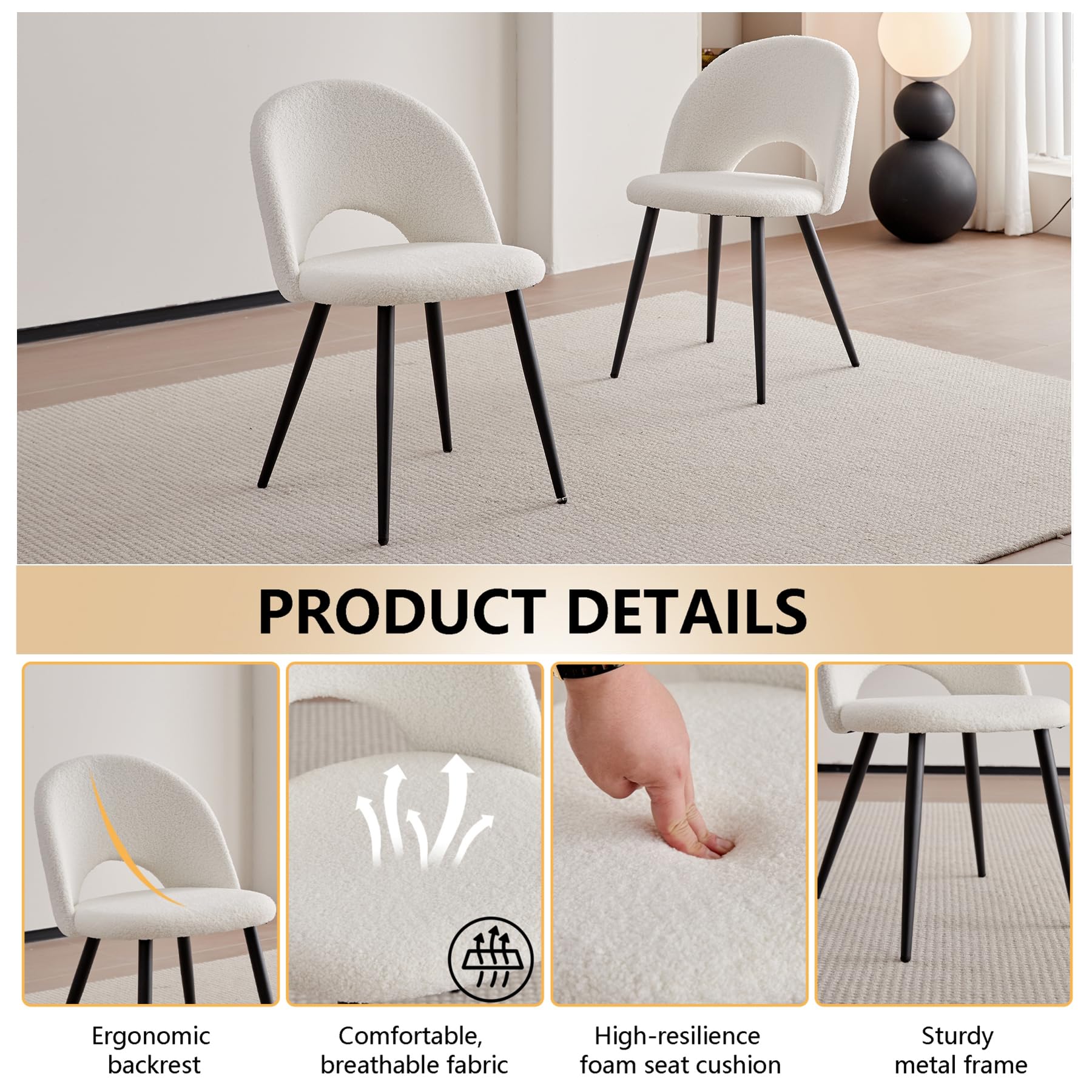 Juego de Mesa de Comedor y Sillas para Cuatro Personas