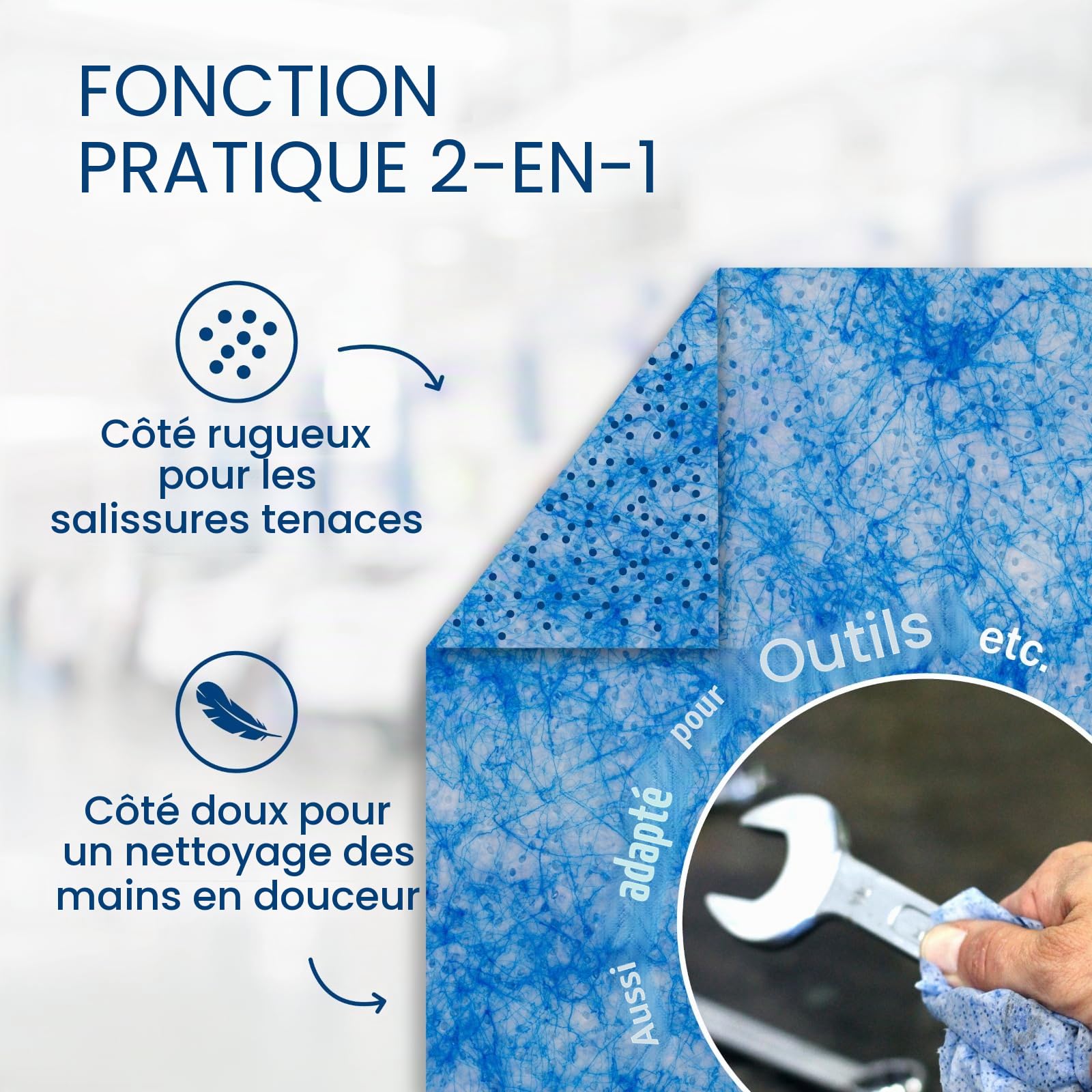 Lot de 6 SCRUBS dans un Seau - 72 Lingettes de Nettoyage pour les Mains par Seau, avec 6 Crayons et 6 Gommes DEWEPRO® SingleScrubs