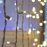 Wintergreen Lighting Craft Lights, String Curtain Lights for Crafting – Small Craft LED Lights, White Wire (50 Lights, 25 Ft, Warm White)