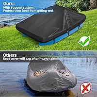 Vista 4 de Cubierta para Bote de Pedales, Cubierta Impermeable para Bote de Pedales con Poste de Soporte Ajustable, Se Adapta a Bote de Pedales de 3 o 5