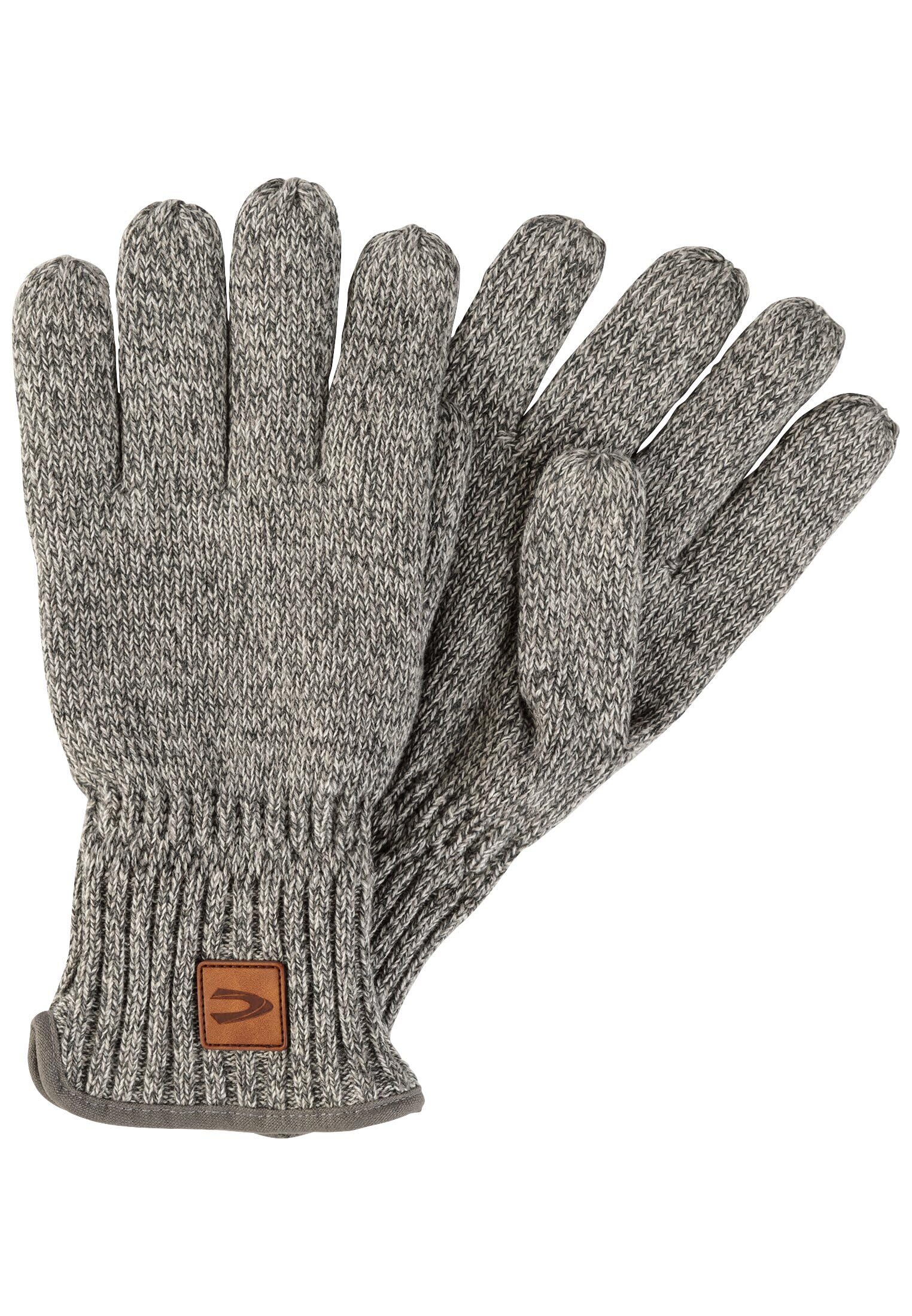 camel active Herren Melierte Strickhandschuhe mit warmen Futter