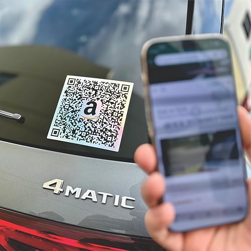 Custom QR Code Holographic Stickers – Personalized Waterproof Vinyl Decals