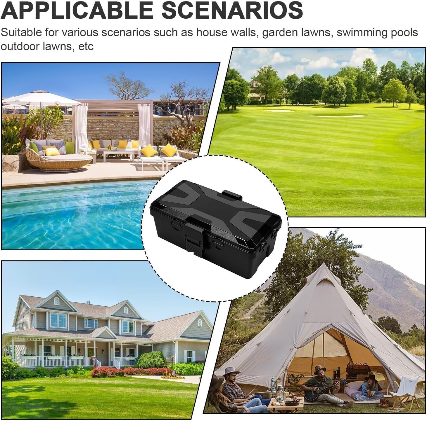 Protege Prise Multiprise Extérieur Étanche IP64, Boîte de Dérivation Étanche, Coffret Électrique de Protection pour Câbles d'Extension et Boîtiers de Prises, Usage Extérieur