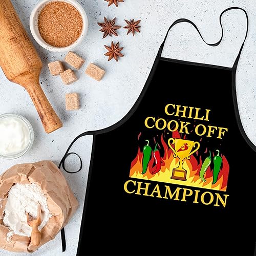 Miniatura 8 de Delantal de cocina para chili, delantales de cocina para mujeres, delantales de regalo para hombres, mujeres, familiares y amigos
