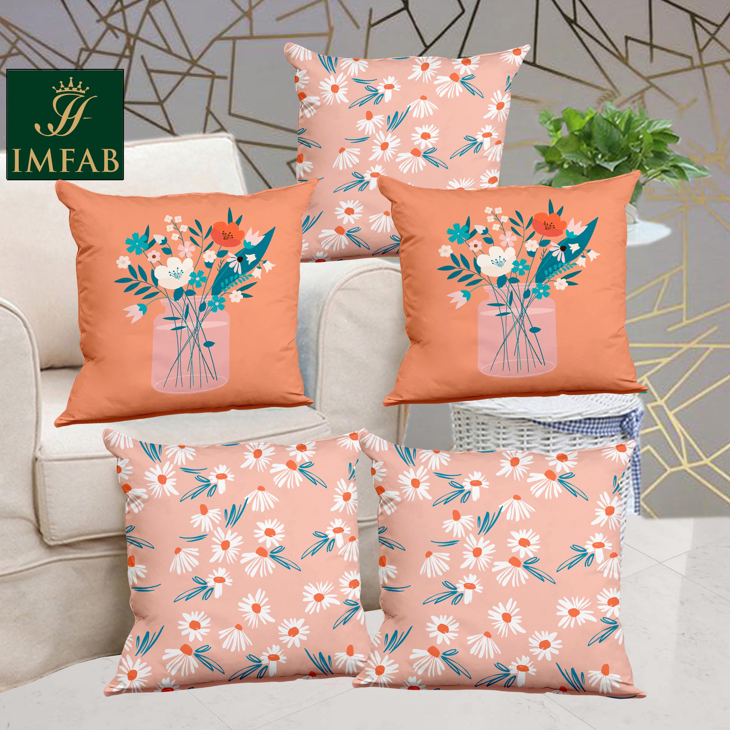 IM FAB Digital Printed Canvas Cotton Cushion Covers 16 X 16 inches (Set of 5 pcs) (16 X 16 Inches,Multi-Combo-9) (B0CBMWTGMJ) Amazon Price History, Amazon Price Tracker