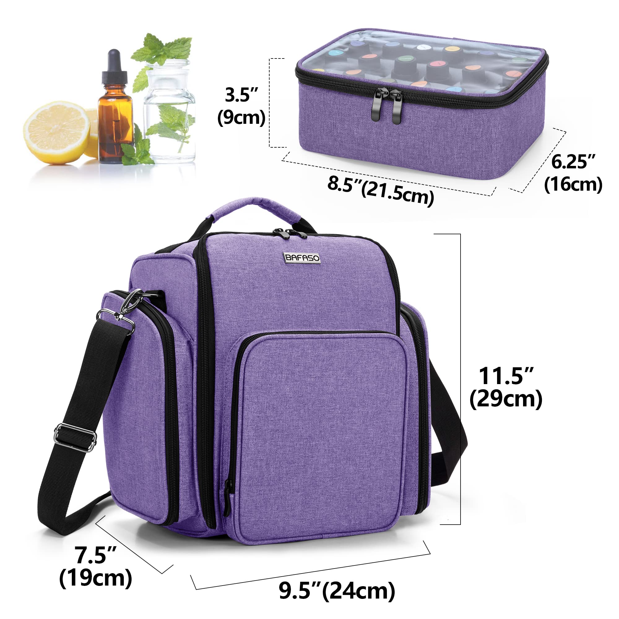 BAFASO Boite Rangement Huile Essentielles pour 72 Bouteilles, Violet