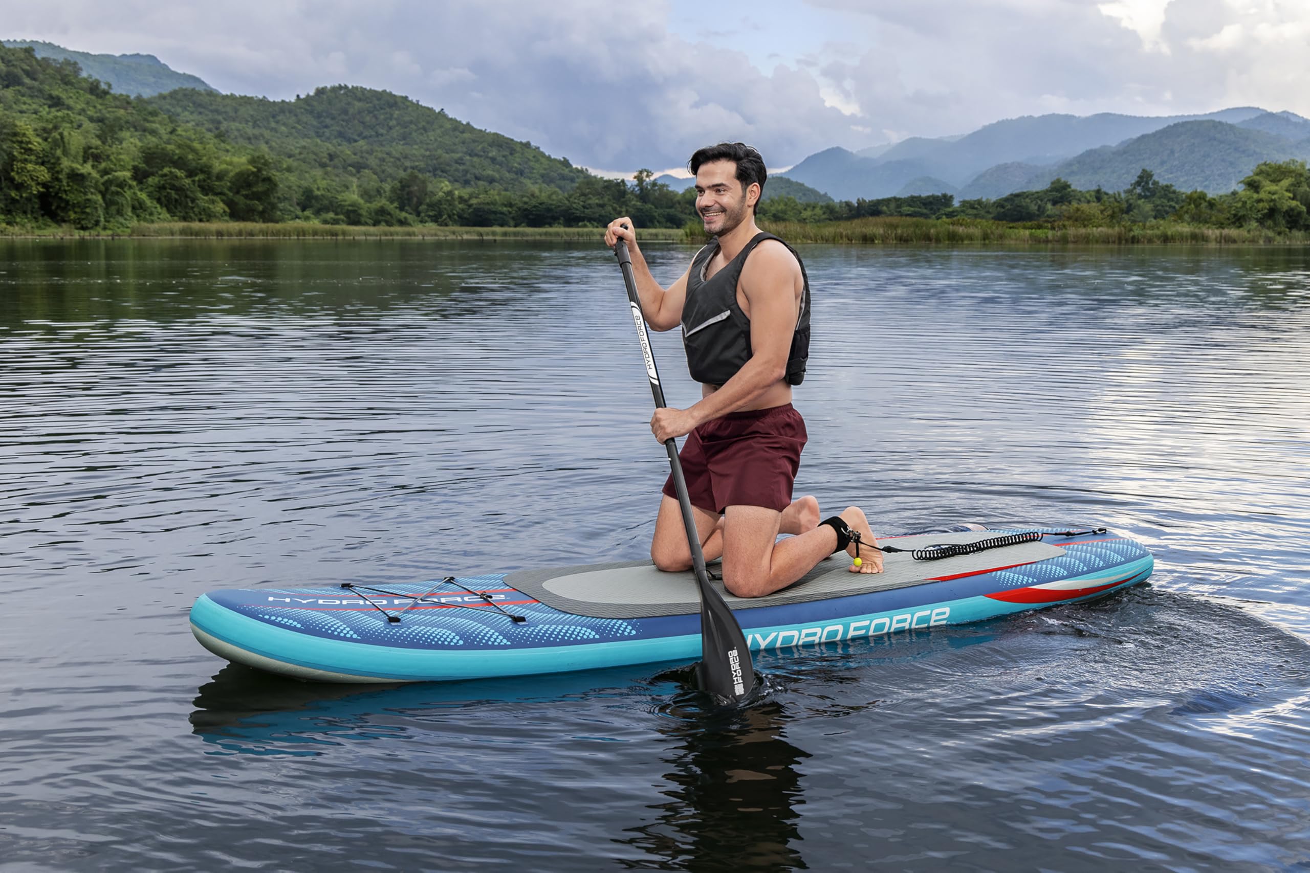 Bestway 6532C Set da SUP Hydro Force Oceana CompactAir 3,05 m, blu