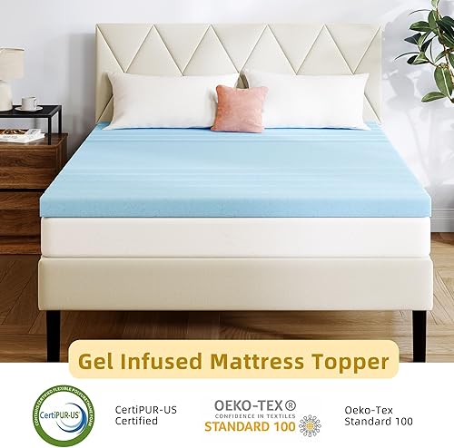 Miniatura 4 de DWVO Mattress Topper Queen, 3 Inch Cooling Memory Foam Mattress Topper, Soft Vents Holes Bed Topper with Breathable Washable Ice-Touch Fabric Cover