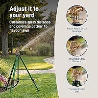 Vista 6 de Orbit 56667Z Trípode de Zinco para Césped Impact Sprinkler - Aspersor Giratoria de 360 Grados