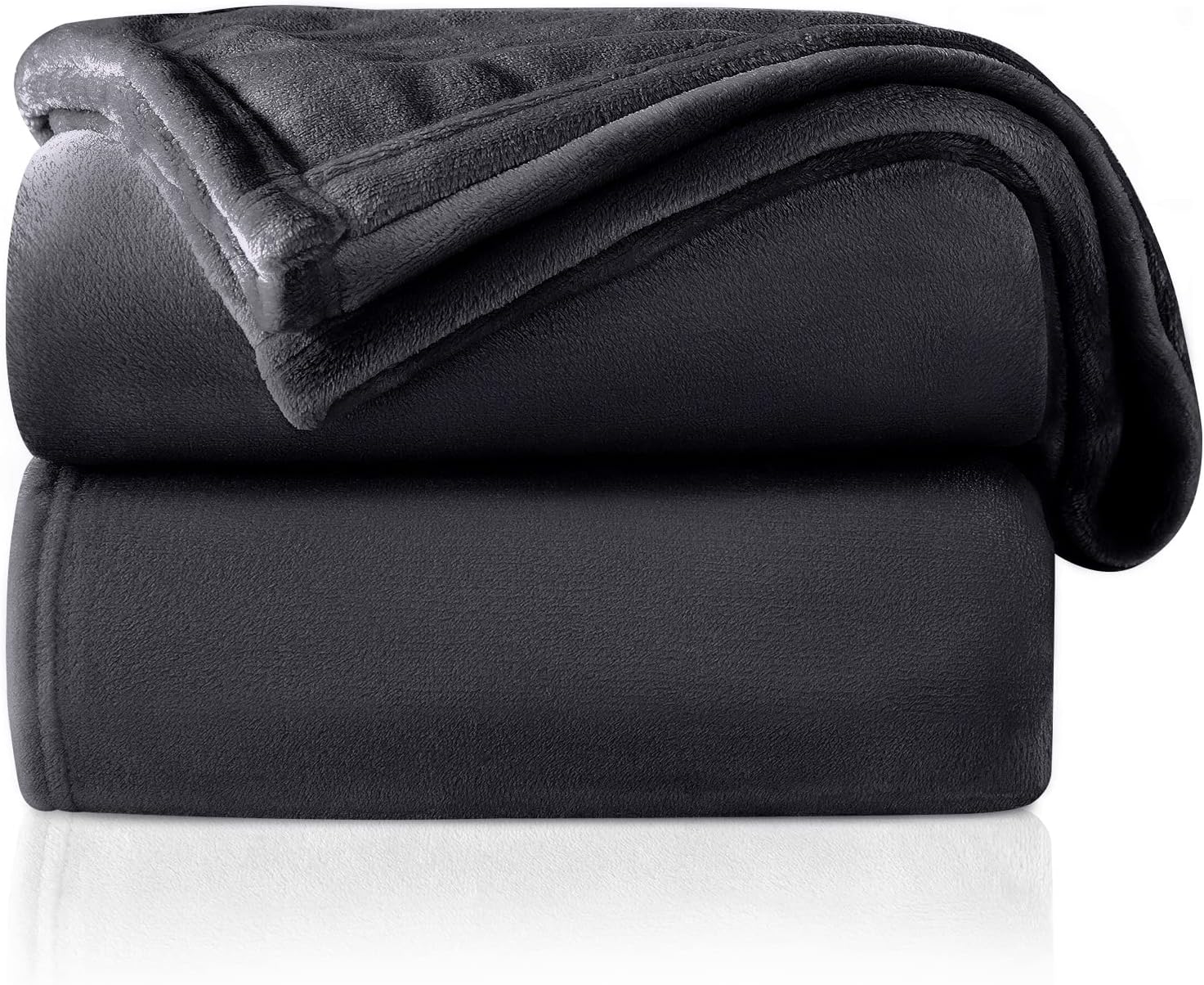 RATEL Fleece Blanket Gray 150 x 200 cm, Soft Fluffy Throws for Sofas