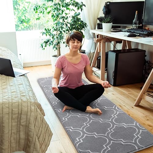 Miniatura 87 de Amearea Alfombra mullida para interiores, alfombras marroquíes suaves con enrejado para dormitorio, alfombra moderna para sala de estar, habitación