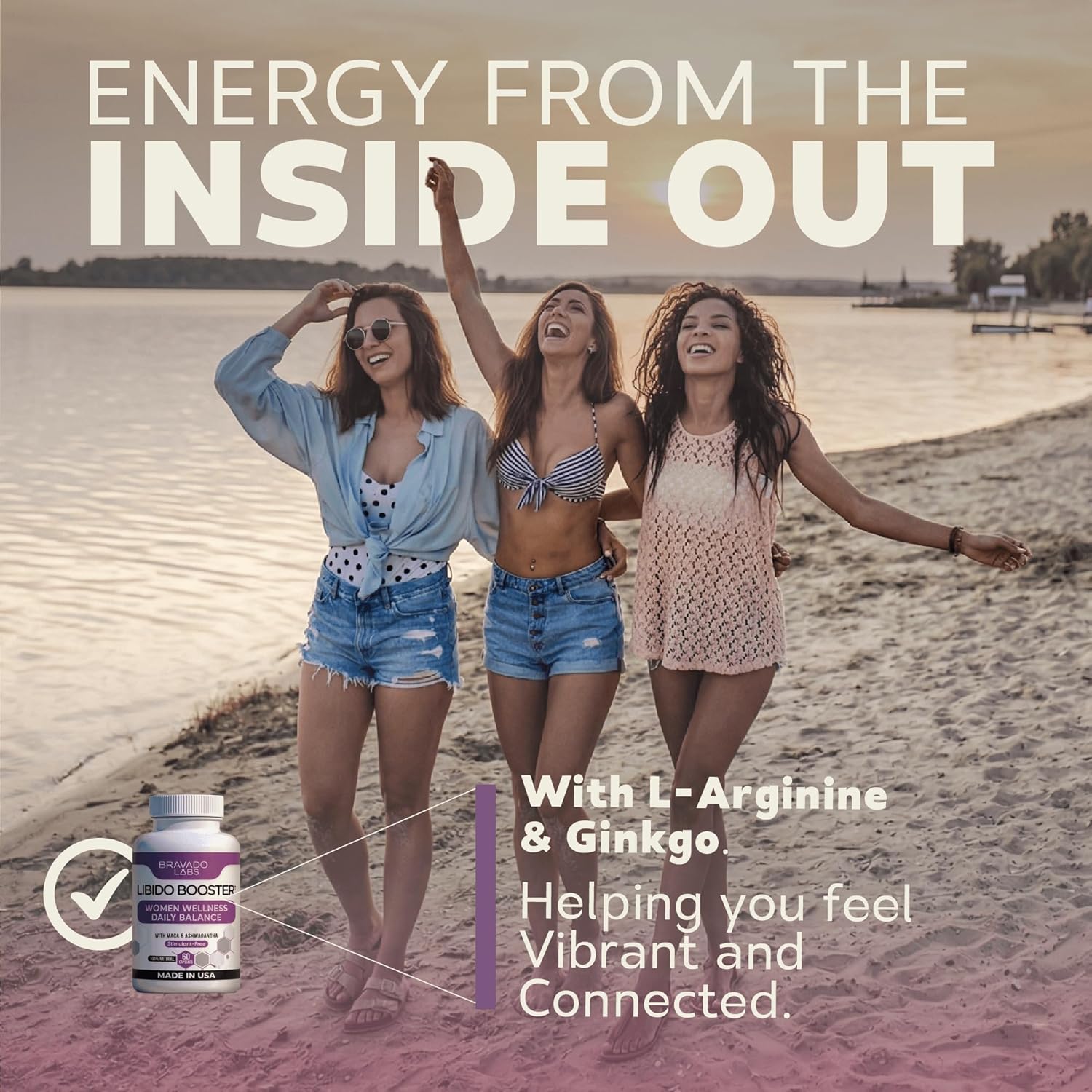 Female Libido Booster for Women – Advanced Women’s Intimacy & Confidence Support – Plant-Based Herbal Blend with Maca, Ginseng & L-Arginine – Made in USA – 60 Capsules