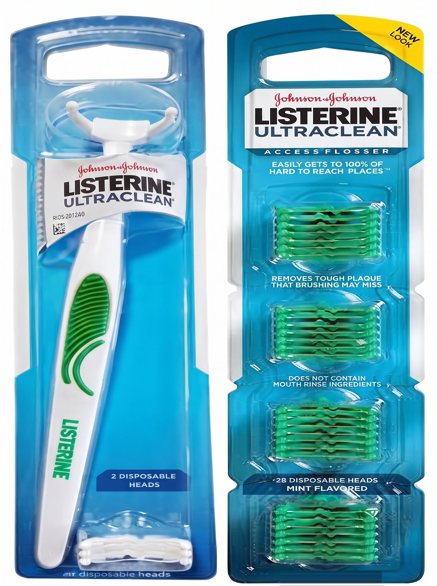 Ultra Clean Access Flosser do trudno dostępnych miejsc, uchwyt do irygatora z 28 wkładami, miętowy