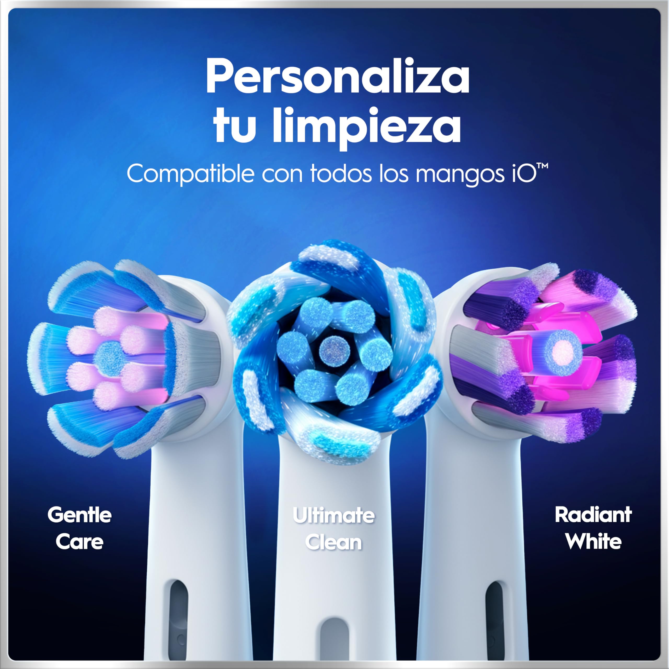Oral-B iO 6 Cepillo De Dientes Eléctrico Gris Con Mango Recargable, 3 Cabezales y 1 Estuche De Viaje, 5 Modos De Cepillado Con Blanqueamiento Dental, Sensor De Presión, Diseñado Por Braun