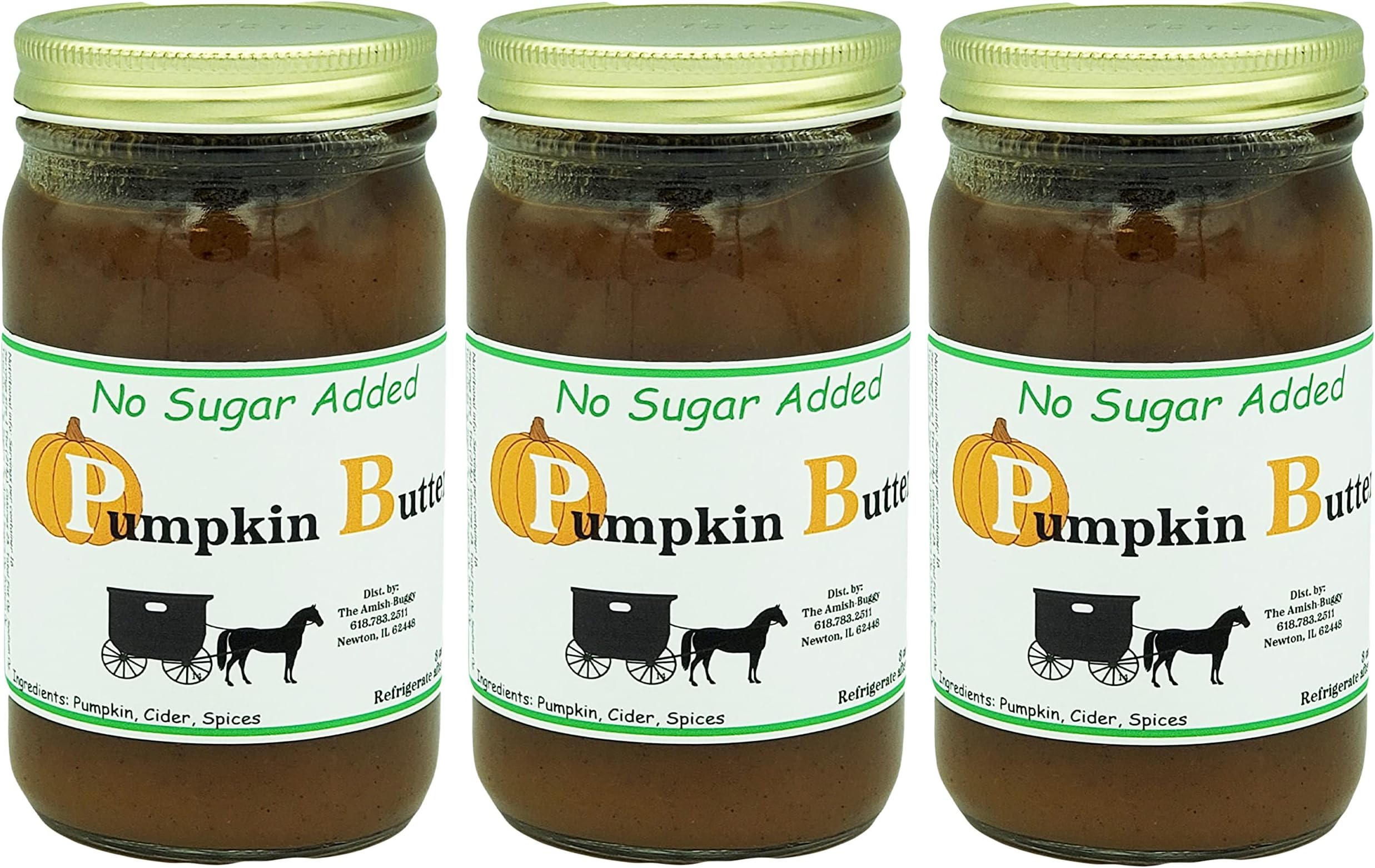 No Sugar Added Flavored - Butters - 8 Oz Jar - Qty 3 (NSA Pumpkin)