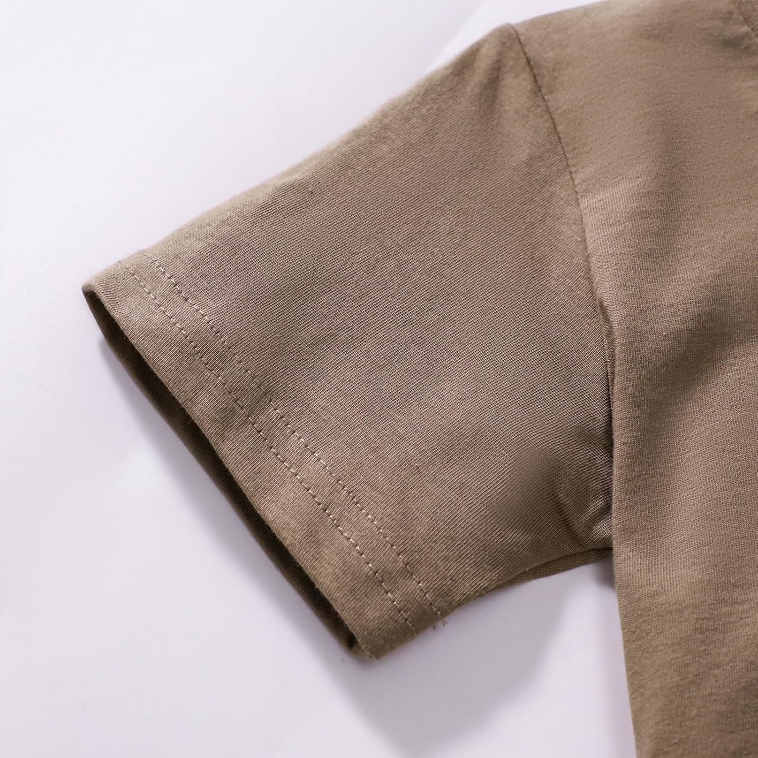 HILEELANG Toddler Boy Summer Short Clothes Sets Cotton Crewneck Tees Shorts Pocket Adjustable Knite Shorts Playwear Sets - Image 5