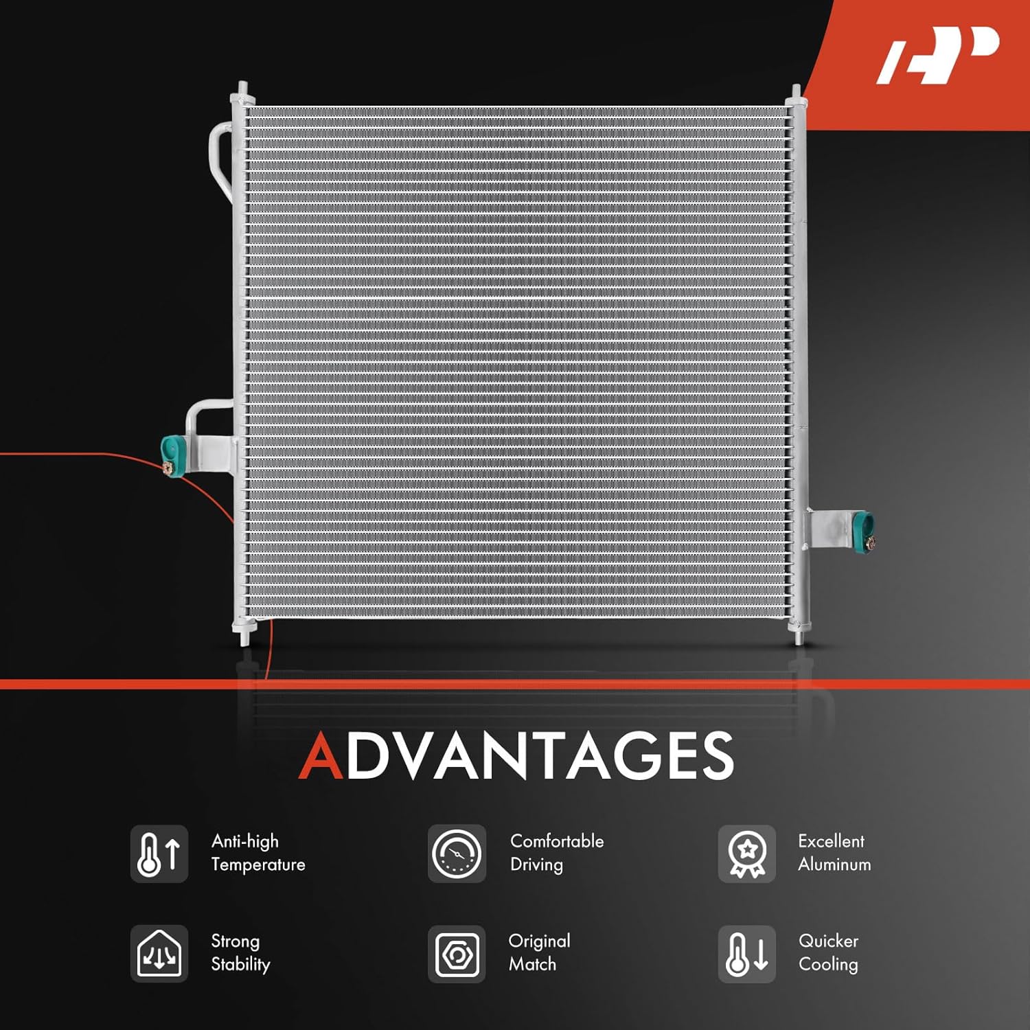 A-Premium Air Conditioning A/C Condenser Compatible with Ford Explorer 2002-2010 & Mercury Mountaineer 2002-2010, Replace# 1L2Z19712AA