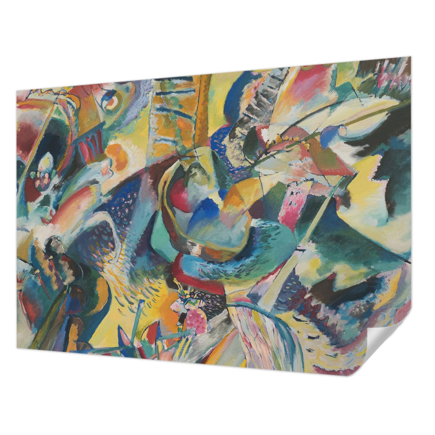 Papier peint adhésif chambre et salon décor panoramique abstrait 208x146