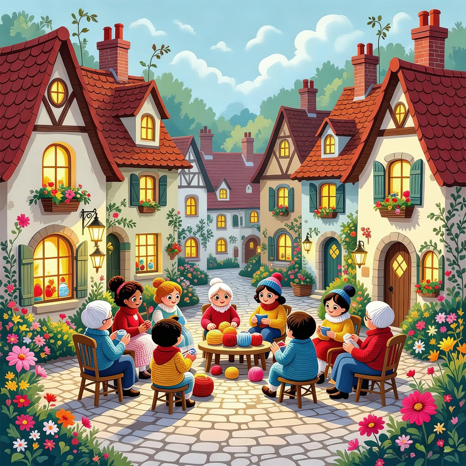Bullglesup Puzzles for Adults 1024 Pieces, Family Breakfast Jigsaw with Poster Letter on Back, Unique Pieces Fit Well No Dust (19.6"x19.6")