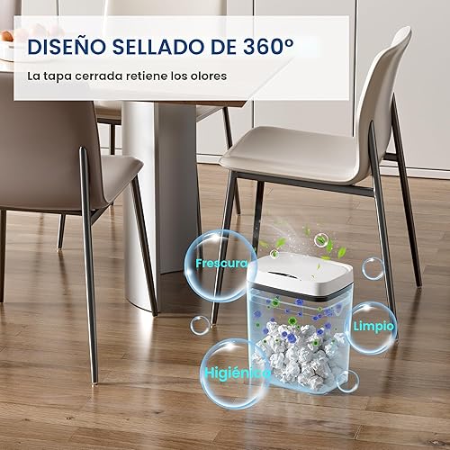 Miniatura 6 de Paquete de 2 cubos de basura de 2.7 galones con tapa, bote de basura automático pequeño e inteligente sin contacto, sensor de movimiento delgado,