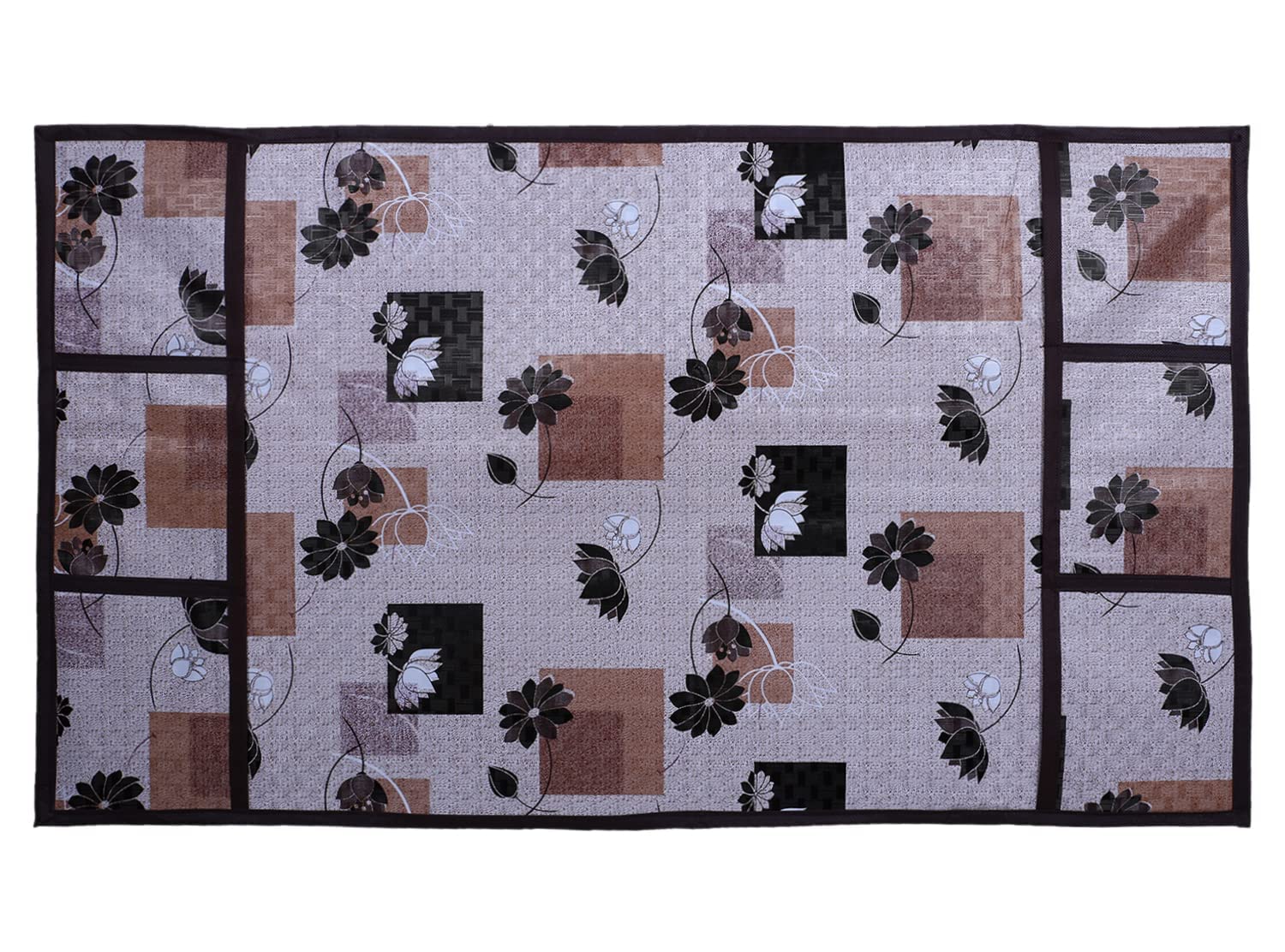 Fridge Top Cover - Metallic Flower Print -14 Fridge Top Cover - Metallic Flower Print -14
