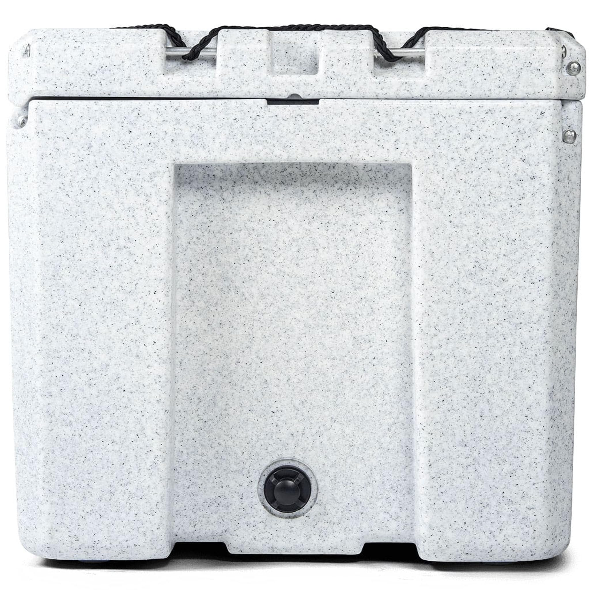 Canyon Coolers Mule 30 Quart Cooler - Rotomolded, Airtight, With Wheels & Handle, White Marble