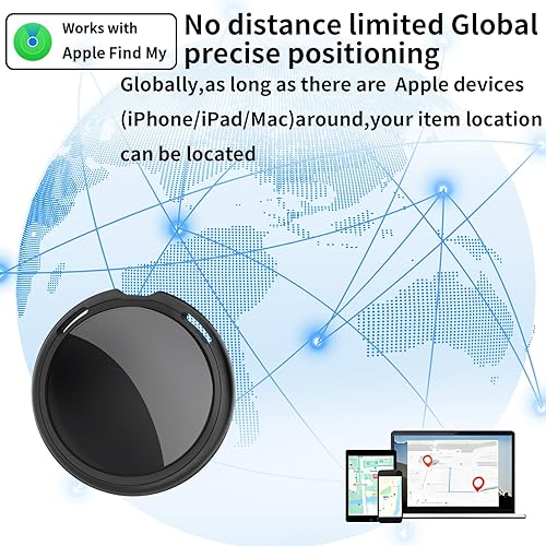 Miniatura 2 de Paquete de 2 rastreadores GPS para vehículos que funcionan con Find My (solo iOS) en tiempo real, buscador de artículos de mini automóvil, cobertura