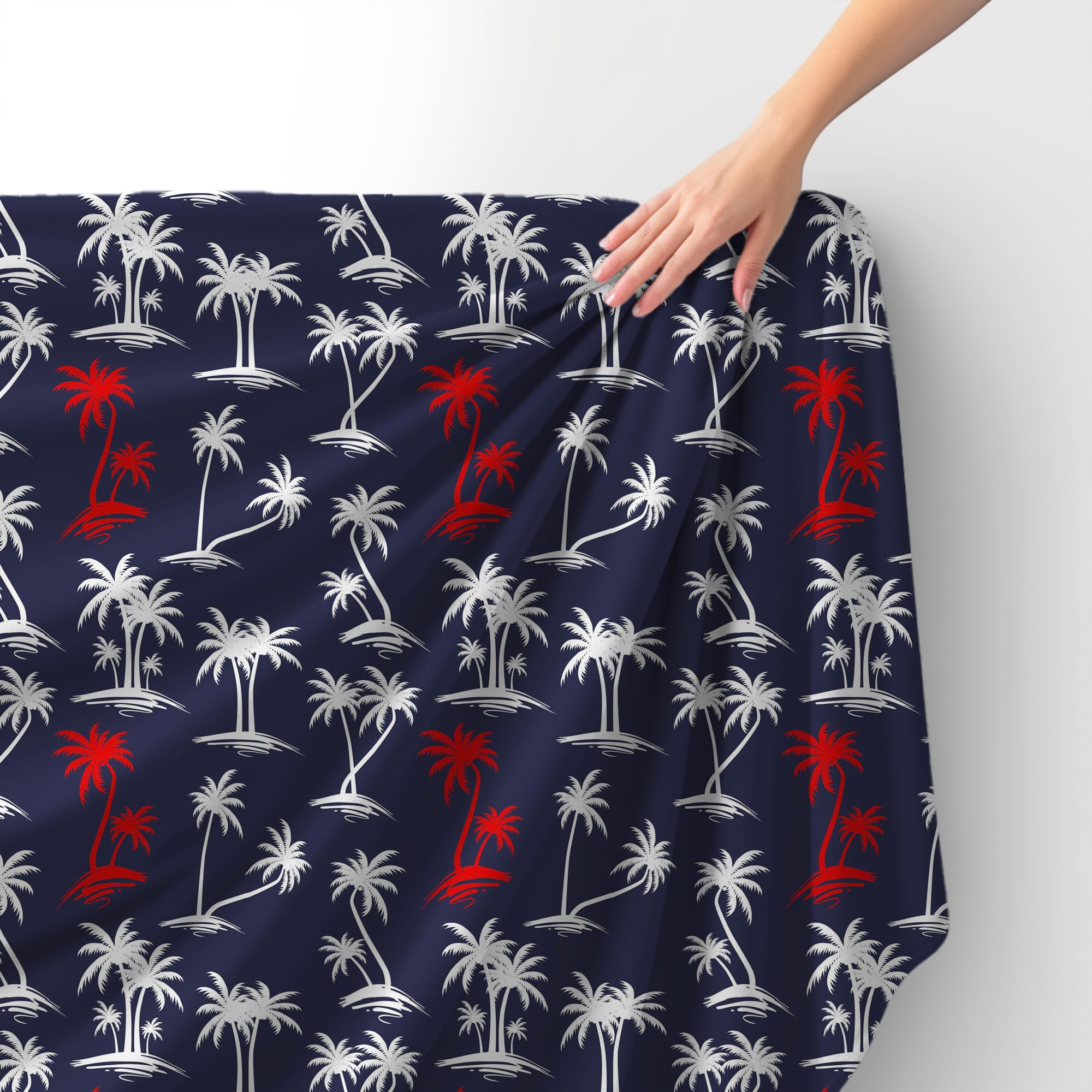 HEKO PANELS Tkanina velvet obiciowa drukowana, Palmy, 3 metry 140 x 300 cm