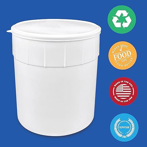 Miniatura 7 de ePackageSupply Contenedor de helado de 3 galones con tapa recipientes de almacenamiento seguros para congelador recipientes redondos de plástico con