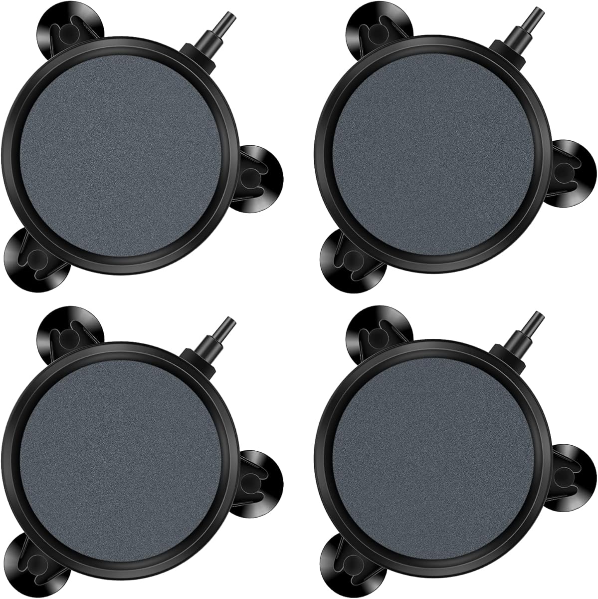 Pawfly Aquarium 4 Inch Air Stone Disc Bubble Diffuser Release Tool for Air Pumps Buckets Fish Tanks Ponds DWC Reservoirs and Circulation System - 4 Pack