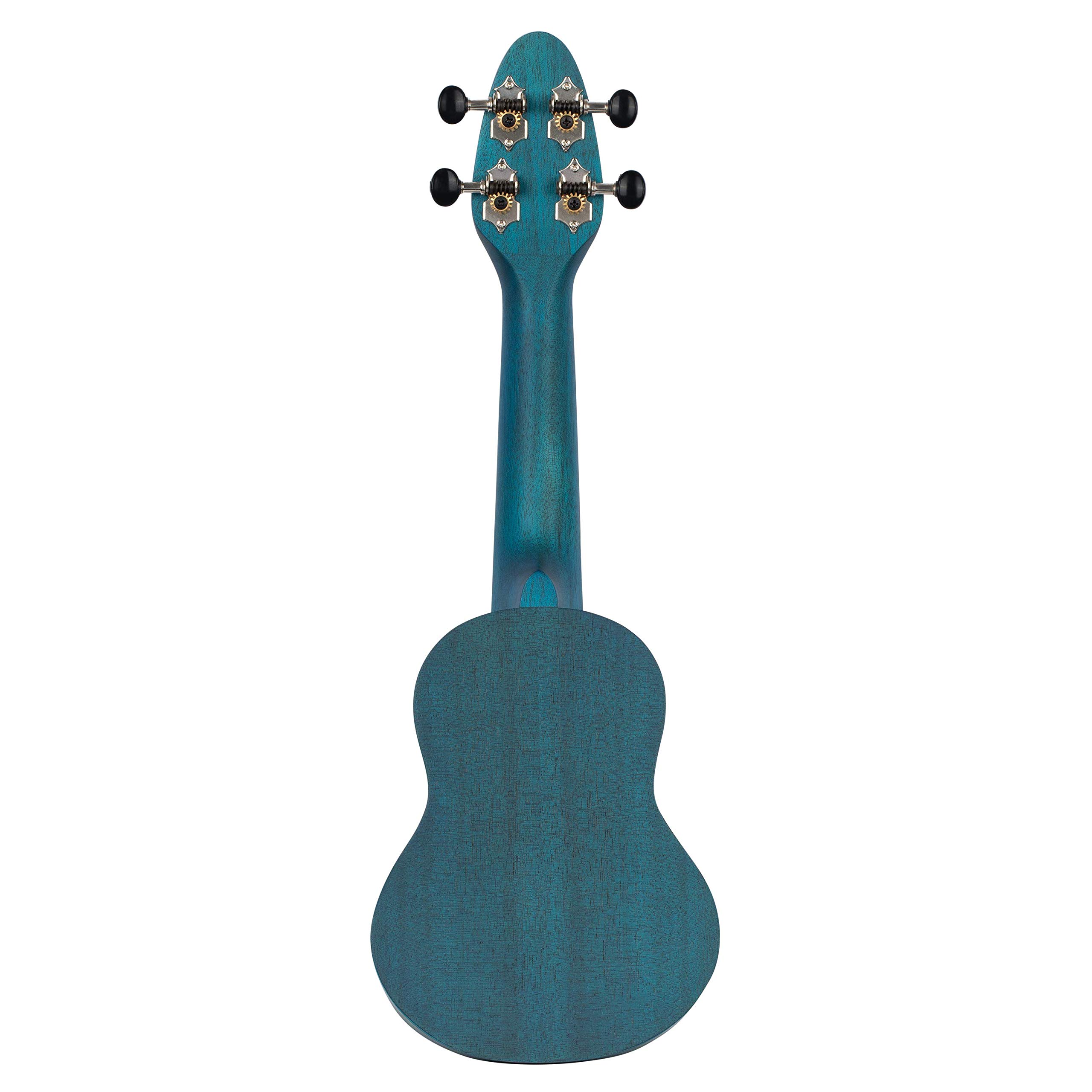 Ortega Guitars Leworęczne Ukulele Sopranino – Akustyczne – Seria Keiki K1 – Okoume, Kolor Niebieski (K1-BL-L)