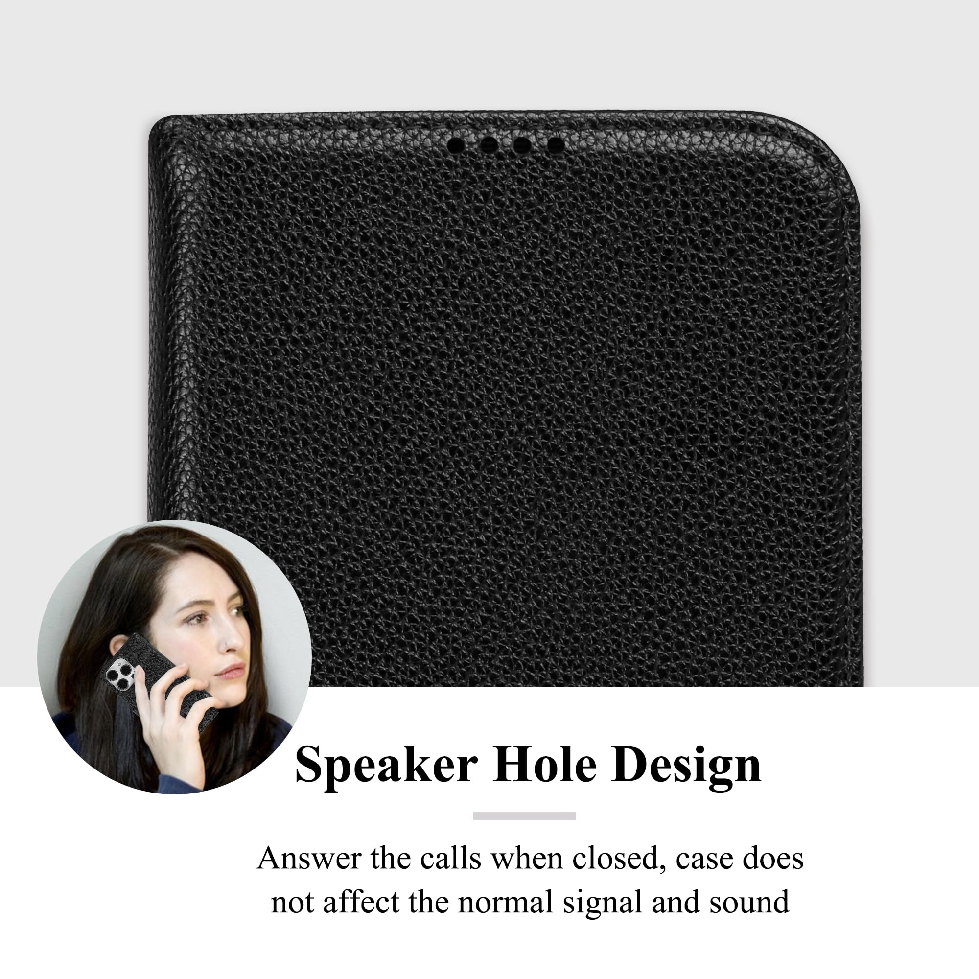 VISOUL Leder-Hülle Für IPhone 15 Pro Max – Echtes Genarbtes Leder Mit Kartenfach, Ständerfunktion & Magnetverschluss