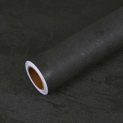 Miniatura 6 de VEELIKE Papel tapiz de hormigón de 15.7 x 354 pulgadas, moderno papel de contacto de hormigón negro carbón para encimeras, impermeable,
