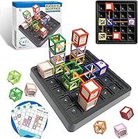 Vista 1 de Juego de razonamiento de laberinto láser juguetes de lógica STEM para niños de 8 años en adelante, juegos de rompecabezas de más de 60 desafíos