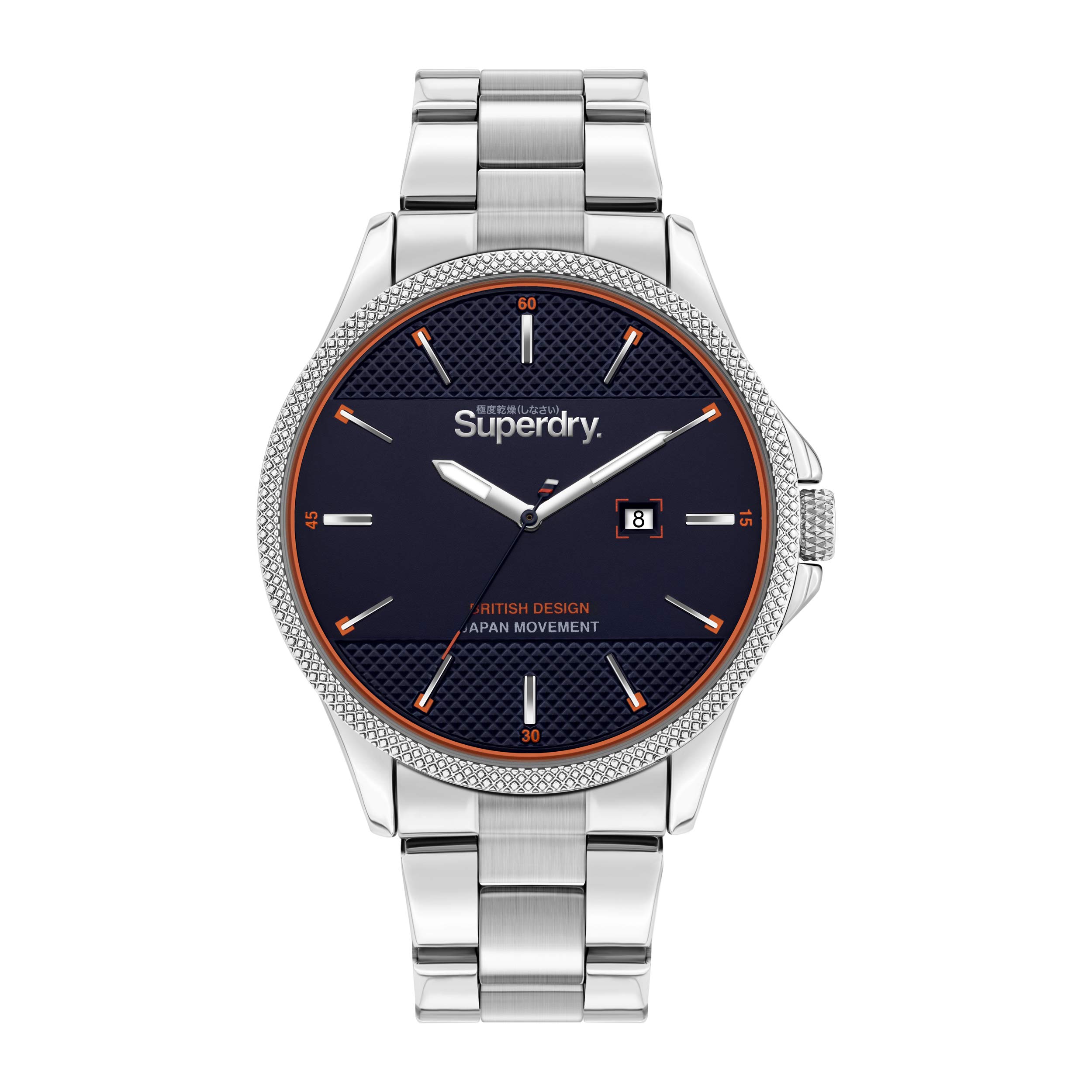 Superdry Hoxton Date Analog Blue Dial Mens Gents Wrist Watch
