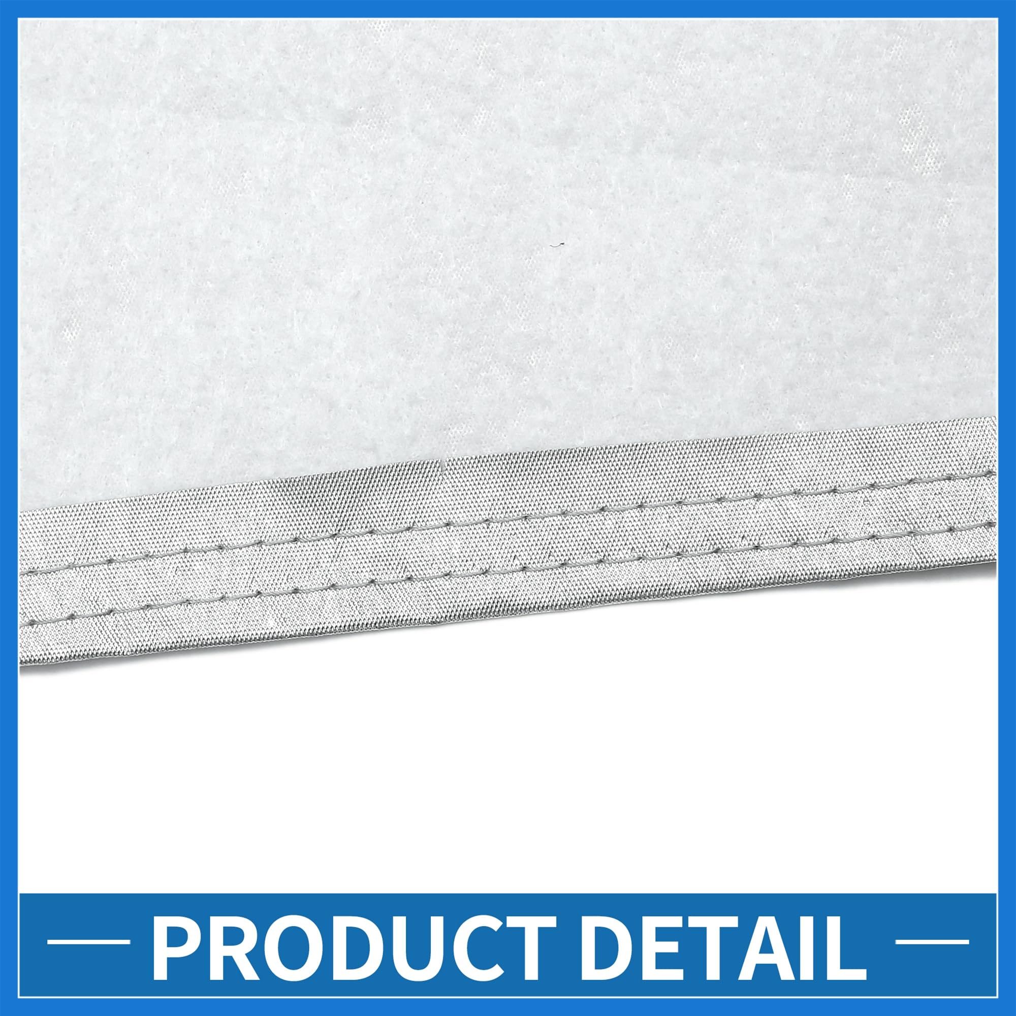 VekAuto Front Half Car Cover Waterproof 280x120cm Outdoor Half Cover for Car Aluminum Film Cotton Silver Tone Auto — view 5