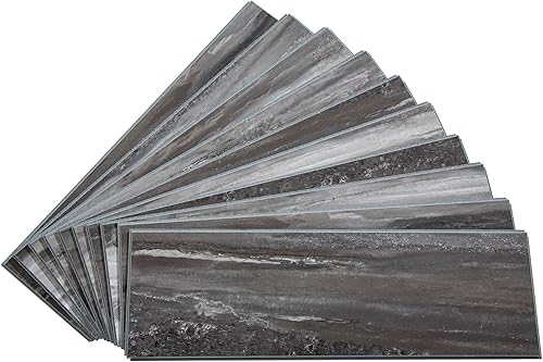 Palisade Azulejos de vinilo entrelazados impermeables para pared, cocina o baño, 22.8 x 7.31 pulgadas, granito Prado (paquete de 10)