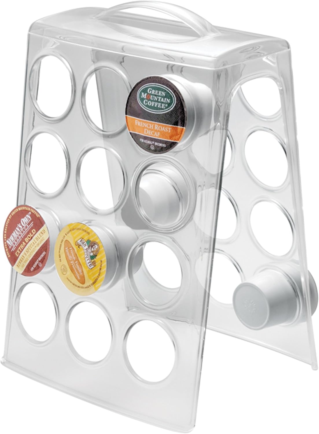 interDesign Linus Coffee Pod Organizer, Clear Grocery
