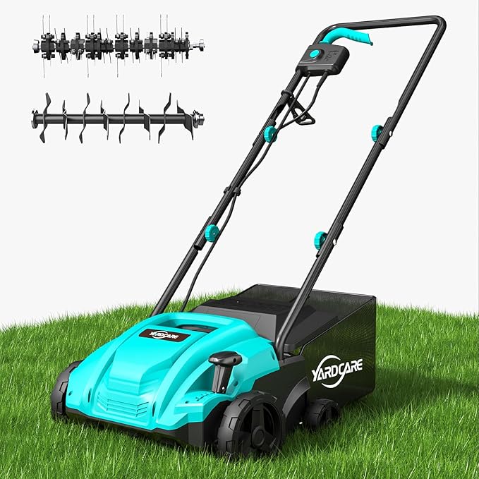 Amazon.com : YARDCARE 2-in-1 Electric Dethatcher & Scarifier, 12 Amp ...